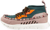 Thumbnail for your product : Valentino Garavani Men's Sock-Knit Lace-Up Caged Sneakers