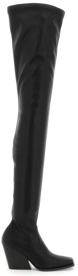 Stella McCartney Square Toe Thigh-High Boots - ShopStyle