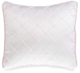 Glenna Jean Secret Garden Pintuck Throw Pillow in White