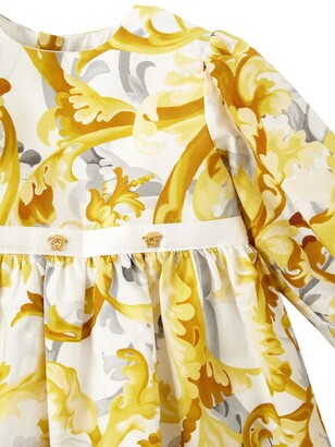 Versace Baroque Print Poplin Dress W/ Diaper