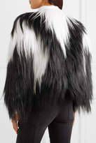 Thumbnail for your product : Givenchy Two-tone Goat Hair Coat - Black