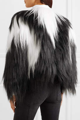 Givenchy Two-tone Goat Hair Coat - Black