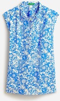 Thumbnail for your product : J.Crew Cap-sleeve cotton voile tunic cover-up in blue floral