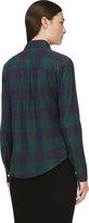 Thumbnail for your product : Band Of Outsiders Navy & Green Check Shirt