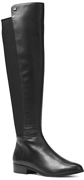 michael kors april leather and knit boot
