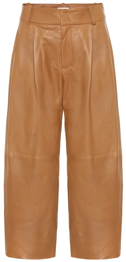 vince cropped leather pants