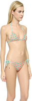 Thumbnail for your product : Marc by Marc Jacobs Mini Jerrie Rose Triangle String Bikini Top