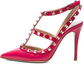 Thumbnail for your product : Valentino Rockstud Leather Slingbacks T.100 in Indigo