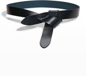 Isabel Marant Lecce Skinny Pull-Through Leather Belt