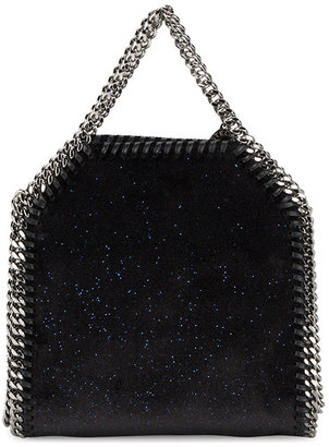 Stella McCartney Mini Black Glitter Falabella Shoulder Bag
