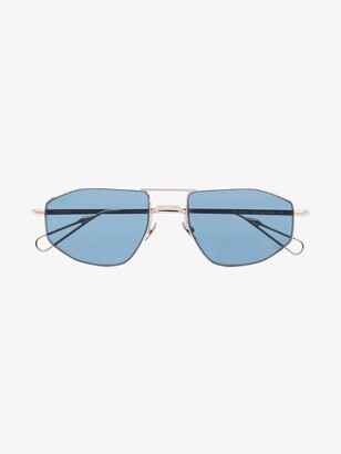 AHLEM Silver Tone Quai D'Orsay Aviator-Style Sunglasses