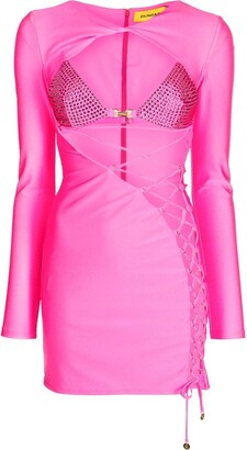 Dundas Lulu Embellished Bra Top in Pink