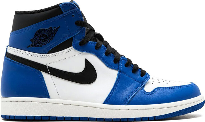 royal blue and black sneakers