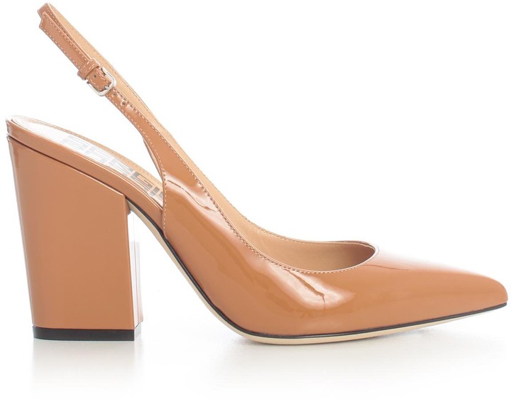 Sergio Rossi Block Heel Slingback Pumps ShopStyle Clothes and Shoes