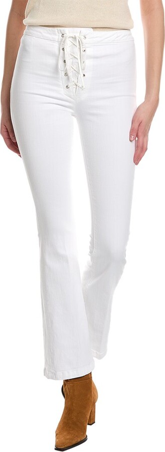 Mother Denim The Lace-Up High-Waist Weekender Totally Innocent Flare Jean