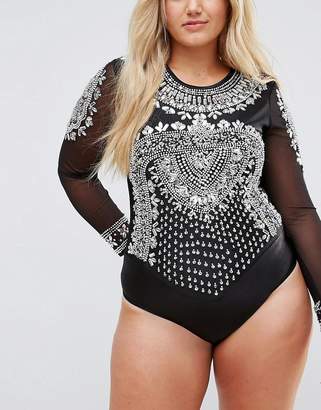 A Star Is Born Plus A Star is Born Plus Embellished Bodysuit