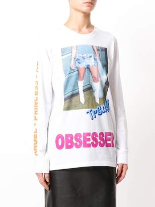 House of Holland long-sleeved print T-shirt
