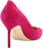 Thumbnail for your product : Manolo Blahnik BB Suede 90mm Pump, Fuchsia (Made to Order)