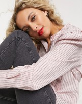 Thumbnail for your product : And other stories & stripe puff sleeve blouse in pink