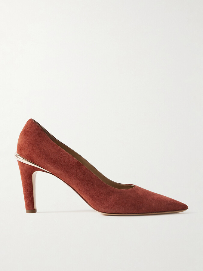 Gabriela Hearst Edwina Suede Pumps - Orange