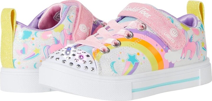 Skechers Twinkle Toes - Twinkle Sparks Unicorn Charmed 314789L (Little Kid)  (White/Multi) Girl's Shoes - ShopStyle