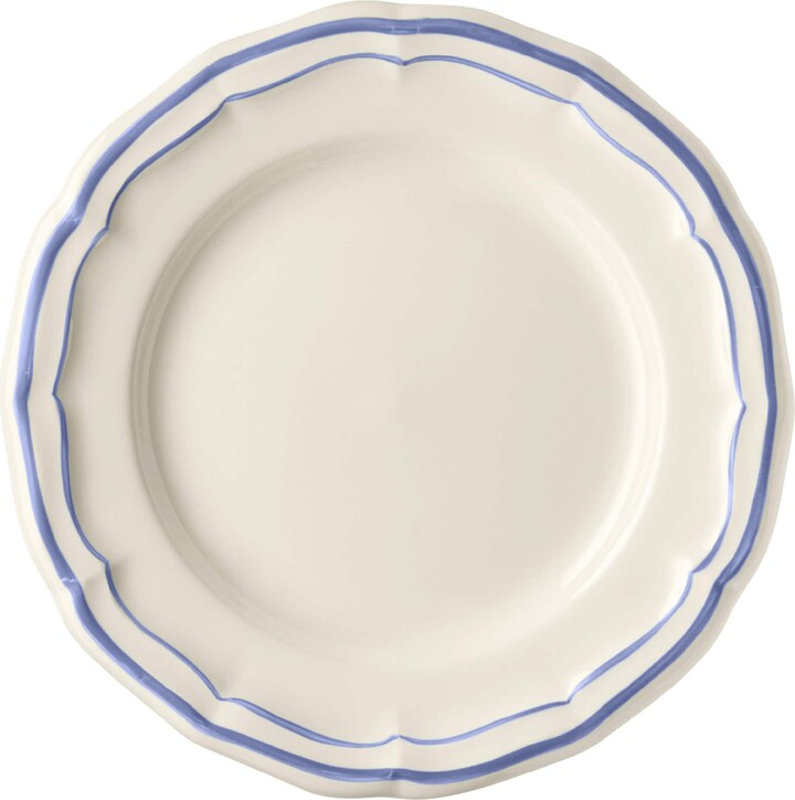 Gien Set of 4 Filet Bleu Canape Plates