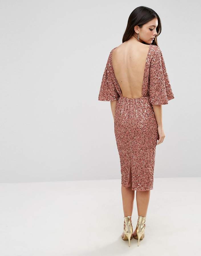 ASOS Sequin Kimono Midi Dress ShopStyle