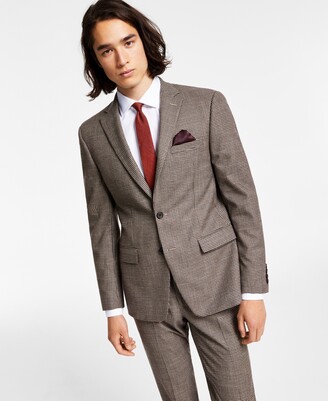 Bar III Men's Skinny-Fit Check Suit Separate Jacket, Created for Macys