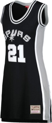 Mitchell & Ness Women's Mitchell & Ness Tim Duncan Black San Antonio Spurs  1998 Hardwood Classics Name Number Player Jersey Dress
