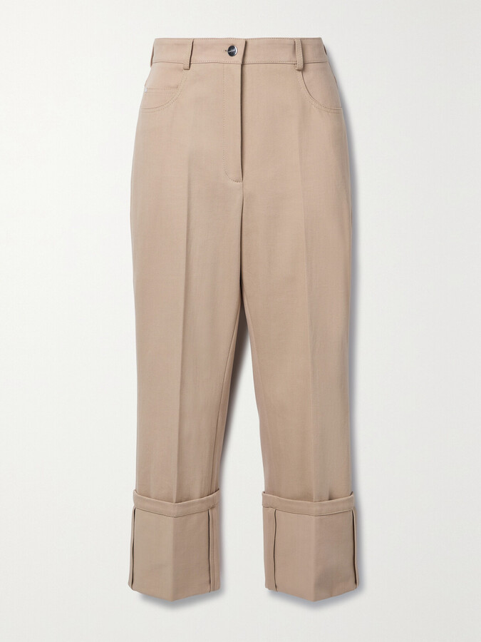 AKRIS - Floyd Cropped Cotton-blend Twill Tapered Pants - Neutrals