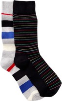 Thumbnail for your product : Happy Socks Stripes Crew Socks - Pack of 2