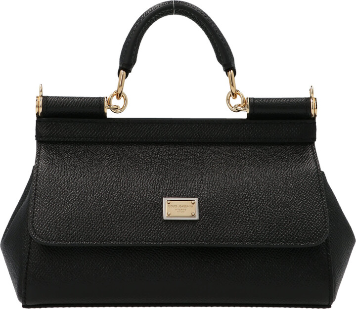 Dolce & Gabbana Sicily Small Dauphine Leather Bag