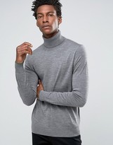Thumbnail for your product : Paul Smith PS  Sweater with Roll Neck In Merino With Contrast Tipping Gray