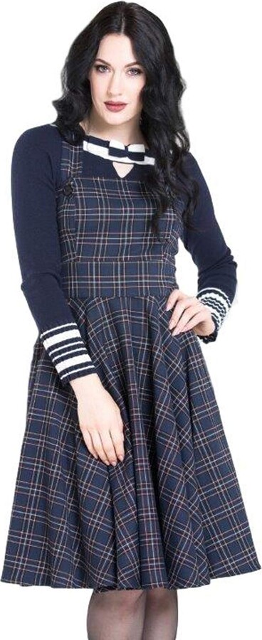 Ro Rox Hell Bunny Peebles Tartan 60's 70's Vintage Retro Pinafore