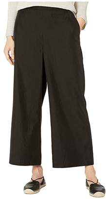 black wide leg ankle pants