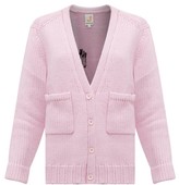 Thumbnail for your product : JoosTricot Smiley-embroidered Wool-blend Cardigan - Light Pink