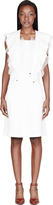 Thumbnail for your product : Chloé White Crepe Ruffled Sable Suspender Dress