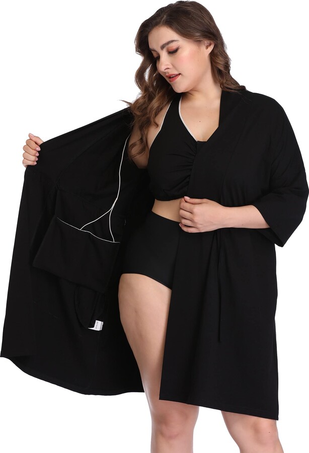 JANE'S CUTIE Post Surgery Mastectomy Bra Breast Cancer Recovery Robe with Internal Pockets for