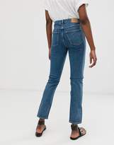 Thumbnail for your product : Weekday stretch straight fit jeans with split at sides in blue