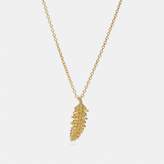 Thumbnail for your product : Coach Mini Demi-Fine Feather Necklace