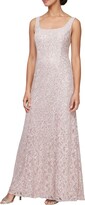 Thumbnail for your product : Alex Evenings Two-Piece Sequin Lace Gown & Jacket