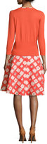 Thumbnail for your product : Lela Rose Sleeveless Godet A-Line Dress, Coral/Blush