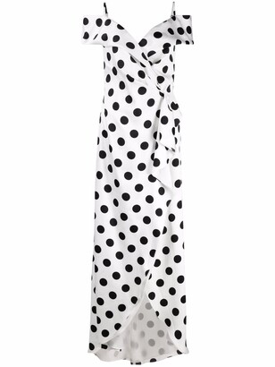 Parlor Polka Dot-Print Wrap Dress