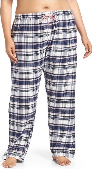 PJ Salvage P.J.SalvageWomensPlaidPajamaLoungePants,navy,1X