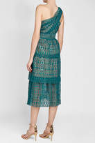 Thumbnail for your product : Self-Portrait Floral Chain Lace Asymmetric Midi Dress