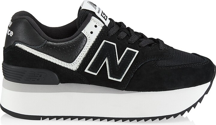 New Balance 574 Chunky Platform Suede Sneakers - ShopStyle
