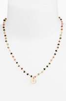 Thumbnail for your product : Nashelle 14k-Gold Fill Mini Initial Disc Tourmaline Chain Necklace