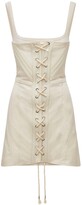 Thumbnail for your product : Dion Lee Cotton blend lace-up mini dress