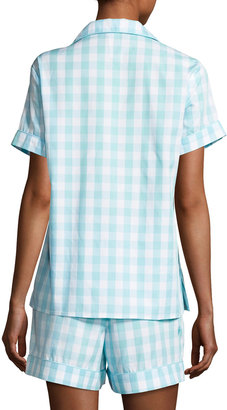 BedHead Gingham Shortie Pajama Set, Aqua, Plus Size