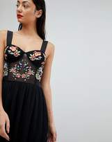 Thumbnail for your product : ASOS Tall TALL Embroidered Corset Maxi Prom Dress